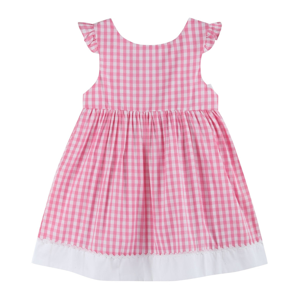 Pink Gingham Bow Dress - MOOGCO Baby