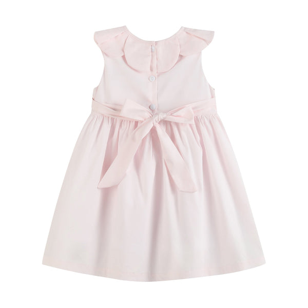 Pink Petal Collared Smocked Dress