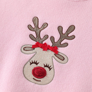 Pink Reindeer Sweater