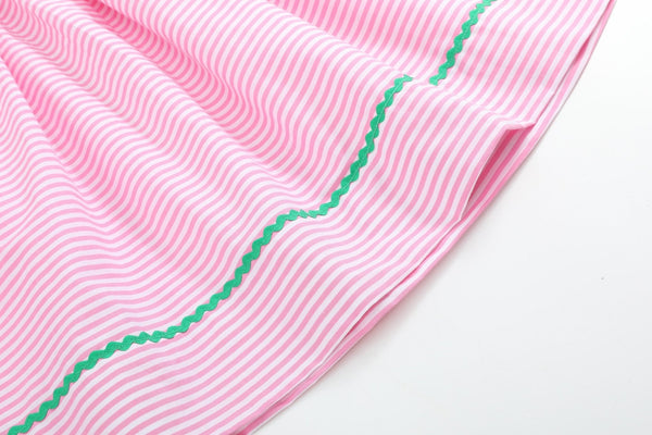 Pink Stripe Smocked Watermelon Dress