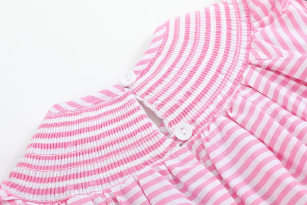 Pink Stripe Smocked Watermelon Dress