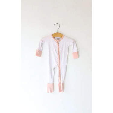 Pink Striped Bamboo Baby Sleeper