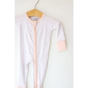 Pink Striped Bamboo Baby Sleeper