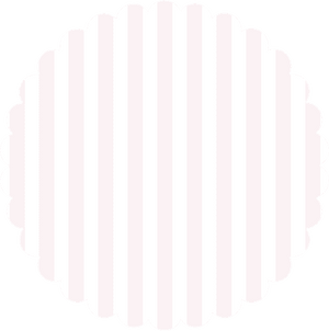 Pink Striped Scalloped Dinner Plate, 16pcs