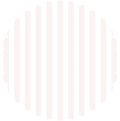 Pink Striped Scalloped Dinner Plate, 16pcs