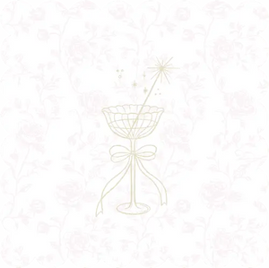 Pink Toile Champagne Cheers Lunch Napkins, 40pcs