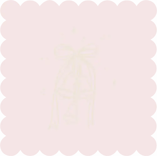 Pink Wedding Bell Scalloped Cocktail Napkin, 40pcs