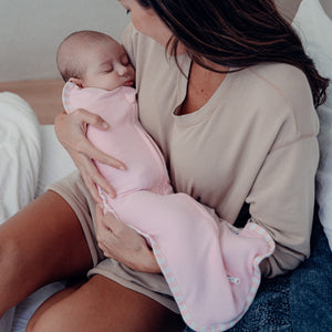 Easy Zipper Swaddle Blankets in Pink