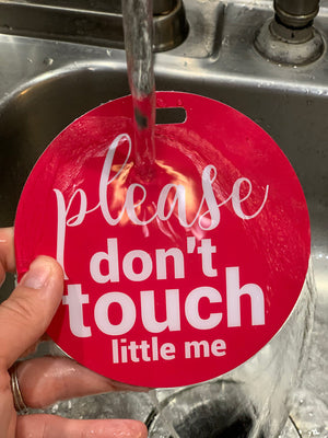 Pink Please Don't Touch Little Me Newborn Car Seat Sign Tag
