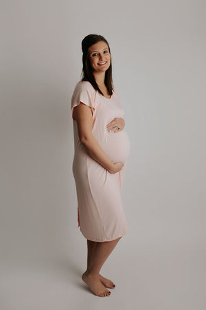 Heavenly Pink Mommy Labor and Delivery Nursing Hospital Gown
