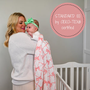 Beautiful Bows Swaddle Blanket