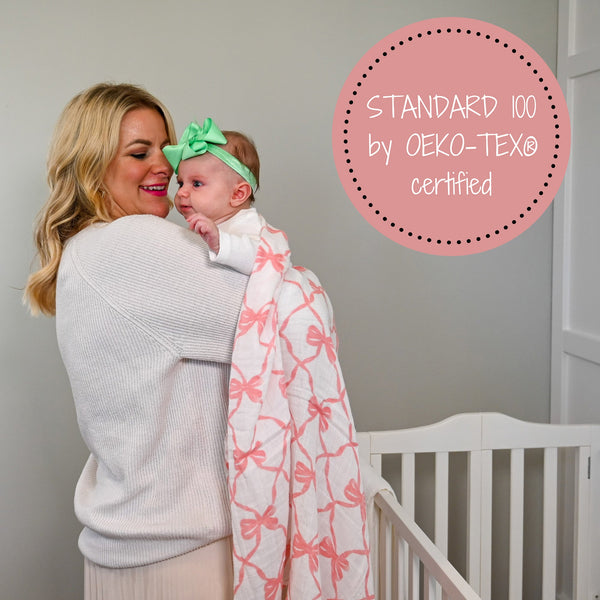Beautiful Bows Swaddle Blanket