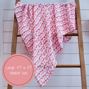 On Wednesdays We Wear Pink Baby Swaddle Blanket