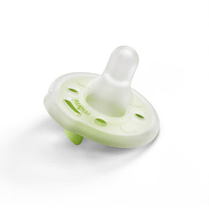 mōmi babypace® breast-like pacifier in multiple vibrant colors