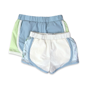 PLAY+ Girls Madaket Shorts in angle 3 view, stylish and comfortable summer wear for girls.