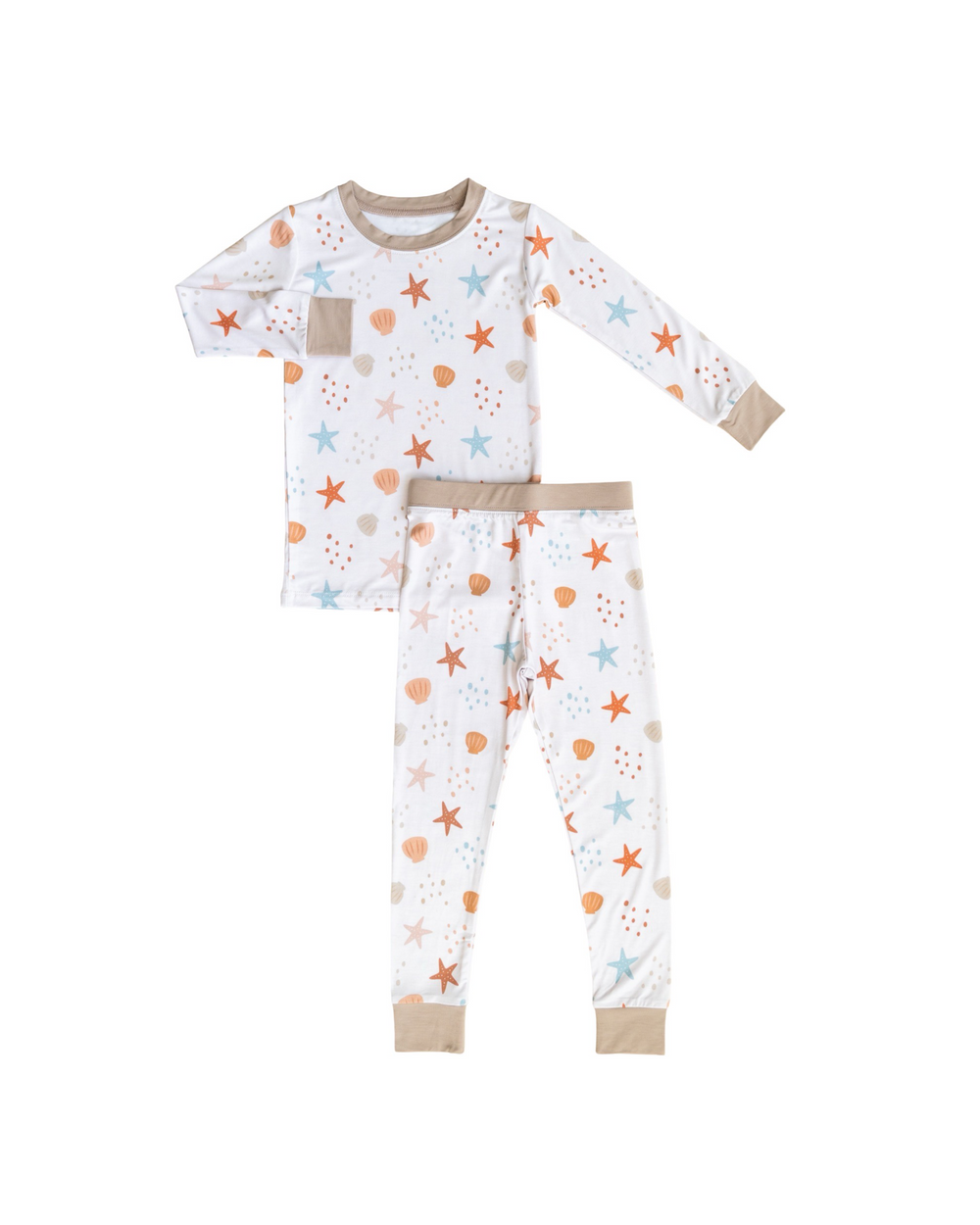 Sandy Toes Two-Piece Set for babies, cozy loungewear in soft fabric, perfect for playtime and relaxation.