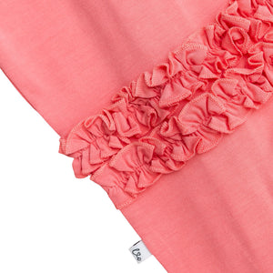 Blossom Solid Bamboo Ruffle Convertible Footie