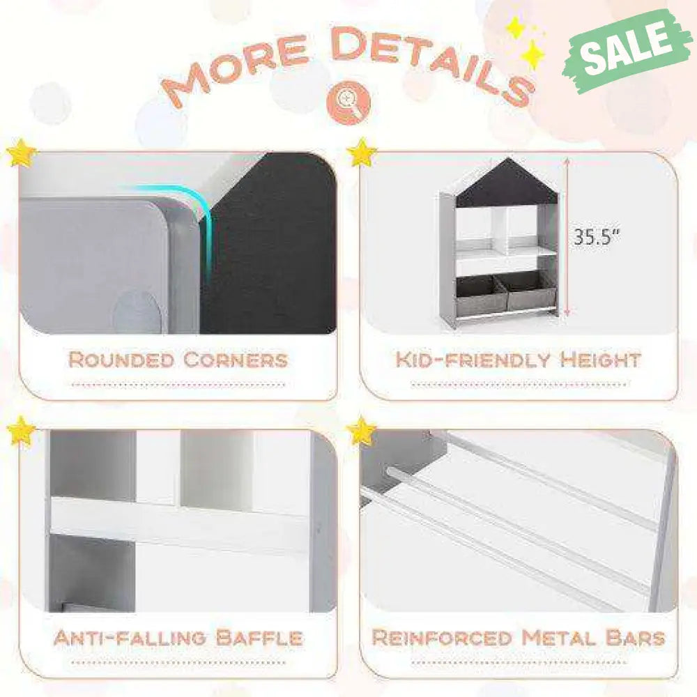 Playhouse Bookshelf Chalkboard Whiteboard