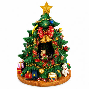 Tabletop Tree Spinning Musical Christmas Figurine