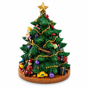 Tabletop Tree Spinning Musical Christmas Figurine