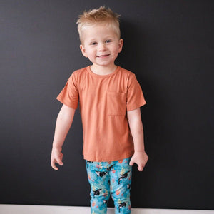 FINAL SALE - Pocket T-Shirt - Pecan - Ploom Basics Bamboo (Retired fabric)