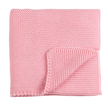PETIT SWEENY | Pink Knitted Wool Blend Blanket (90cm) - MOOGCO Baby