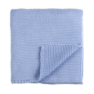 PETIT SWEENY | Boys Blue Knitted Wool Blend Blanket (90cm) - MOOGCO Baby