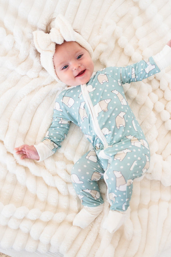 Polar Bears (Convertible Zip Footies)