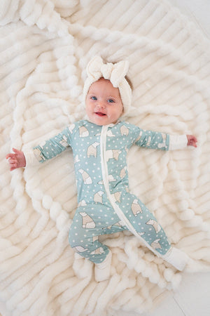 Polar Bears (Convertible Zip Footies)