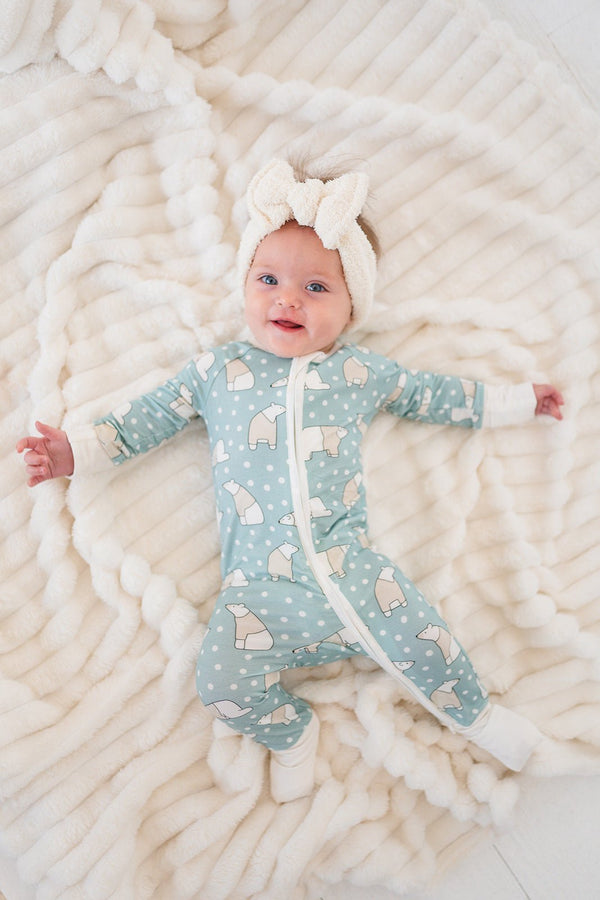 Polar Bears (Convertible Zip Footies)