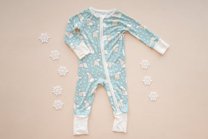 Polar Bears (Convertible Zip Footies)