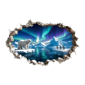 Polar World 3D Wall Sticker - product only on white background
