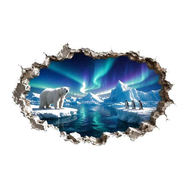 Polar World 3D Wall Sticker - product only on white background