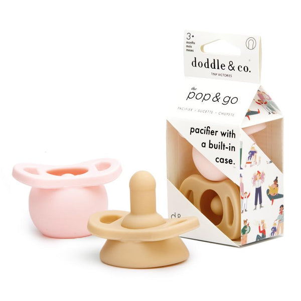 Pop & Go Pacifiers - Blush/Smash Cake - MOOGCO Baby