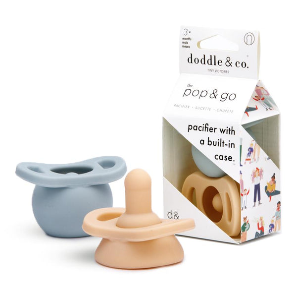 Pop & Go Pacifiers - Chocolate/Navy