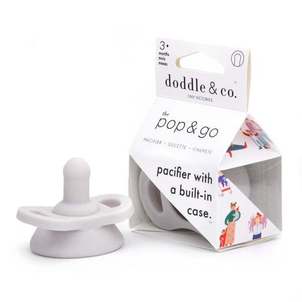 Pop & Go Pacifiers - Grey - MOOGCO Baby