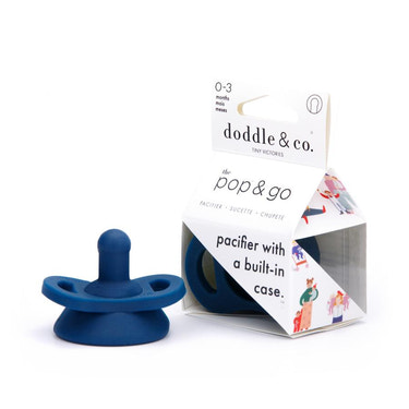 Pop & Go Pacifiers - Navy - MOOGCO Baby