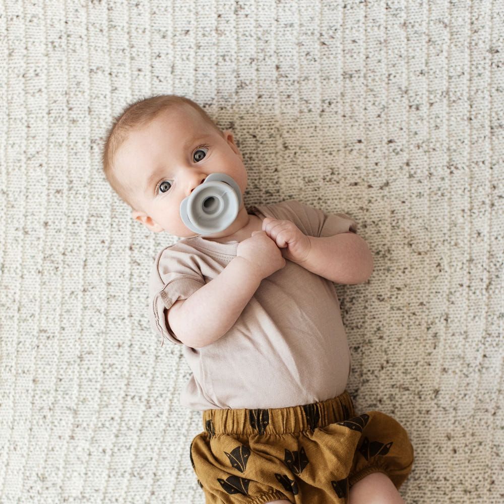 Pop & Go Pacifiers - Peach/Navy - MOOGCO Baby