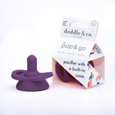 Pop & Go Pacifiers - Plum - MOOGCO Baby