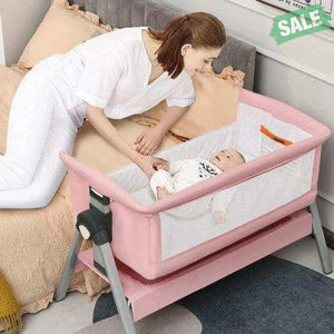 Portable Baby Bedside Sleeper with Adjustable Heights and Angle Beige Bassinets & Bedside Sleepers