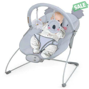 Portable Baby Bouncer Infant Rocker Seat with Detachable Toy Bar-Gray Baby Bouncer & Rocker