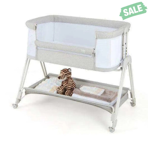 Portable Bedside Sleeper for Baby with 7 Adjustable Heights-Black Black Bassinets & Bedside Sleepers