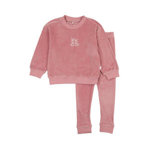 Velour Bunny Set- Pink
