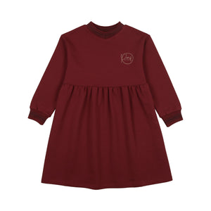 Varsity Dress- Burgundy