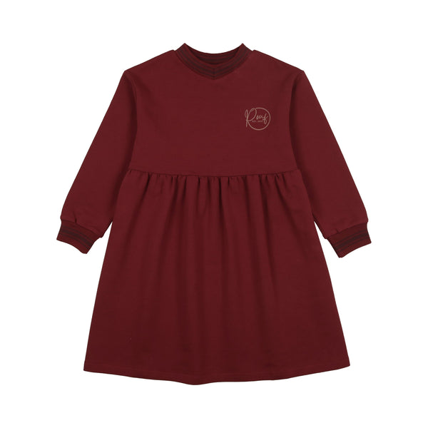 Varsity Dress- Burgundy