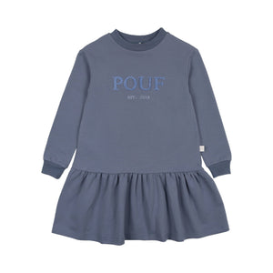 Pouf Sweater Dress- Blue
