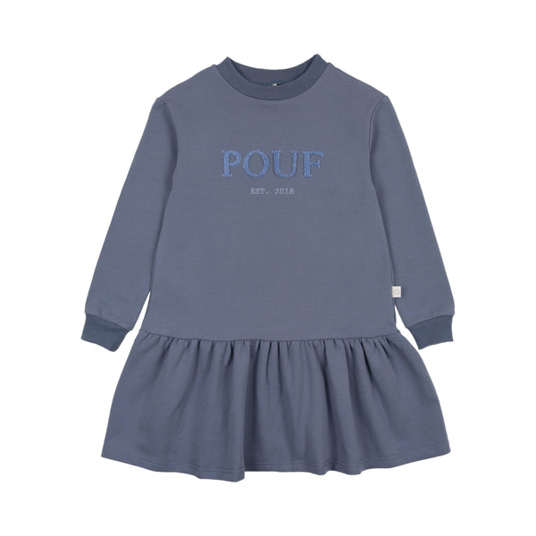 Pouf Sweater Dress- Blue