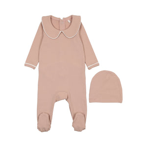 Collar Footie- Pink