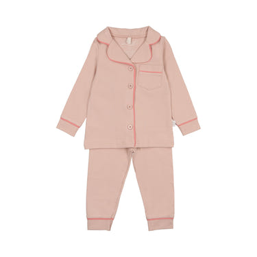 Grandpa PJ in pink and fuchsia for babies, cozy sleepsuit perfect for bedtime comfort and style.