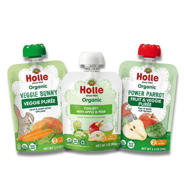 Power Greens Bundle: Veggie Bunny, Power Parrot, Apple & Pear Yogurt